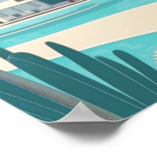 Palm Springs Waterverf Poster (Hoek)