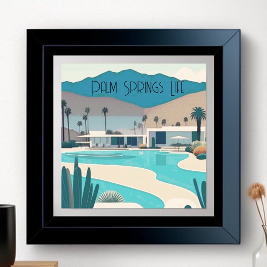 Palm Springs Waterverf Poster