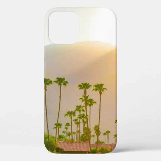 Palm Springs-zonsonderdag met bergen en palm tr Case-Mate iPhone Case (Achterkant)