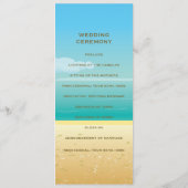 Palm & Starfish strand huwelijksceremonie programm Programma (Achterkant)