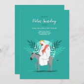 Palm Sunday Uitnodiging (Voorkant / Achterkant)