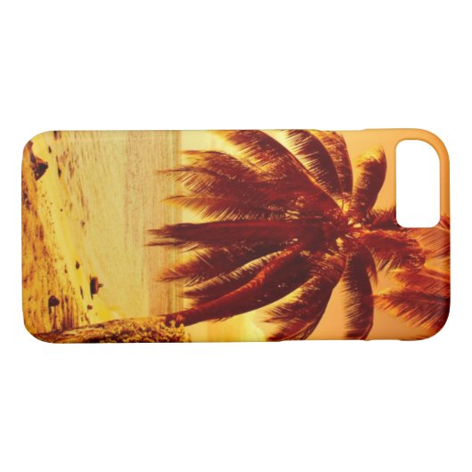 Palm sunset iPhone 7 hoesje (Achterkant (Horizontaal))