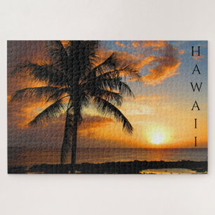 palm sunset jigsaw puzzel