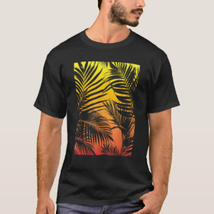 Palm Tree 7 Cool Tropical Beach Palm Leaves Zomer T-shirt