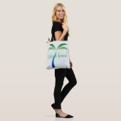 Palm Tree and Stripes Beach Sac fourre-tout (Sur le modèle)