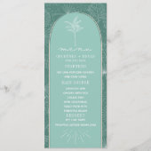 Palm Tree Aqua Beach Wedding Menu (Voorkant)