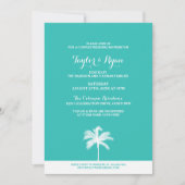 Palm Tree Aqua Couples Wedding shower Invitation (Devant)