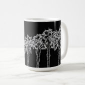 Palm Tree Art Black and White Cup Mug (Devant droit)