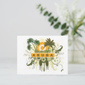 Palm Tree Aruba Briefkaart (Staand voorkant)