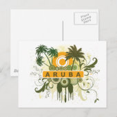 Palm Tree Aruba Briefkaart (Voorkant / Achterkant)