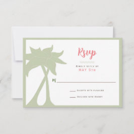 Palm Tree Beach Bestemming Bruiloft RSVP