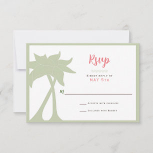 Palm Tree Beach Bestemming Bruiloft RSVP