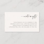 Palm Tree Beach Bruiloft een notitie over geschenk Informatiekaartje (Voorkant)