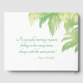 Palm Tree Beach bruiloft gastenboek (Achterkant)