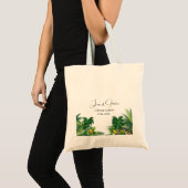 Palm Tree Beach Bruiloft Welkom Tote Bag (Voorkant (product))