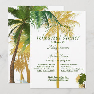 Palm Tree Beach - Carte de la répétition de mariag