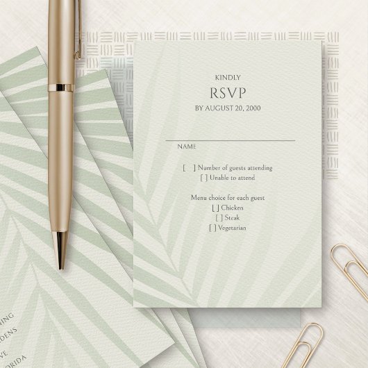 Palm Tree Beach Côte Destination Mariage RSVP