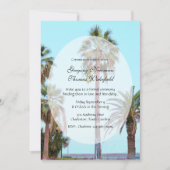 Palm Tree Beach Engagement Cérémonie Invitation (Devant)