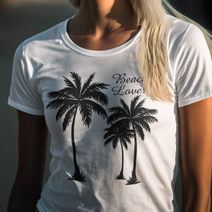 Palm Tree Beach Lover Tropisch T-shirt