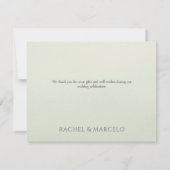 Palm Tree Beach Mariage Carte de remerciements côt (Dos)