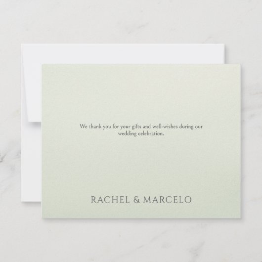 Palm Tree Beach Mariage Carte de remerciements côt (Dos)