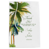 Palm Tree Beach Mariage moyen sac cadeau (Devant)
