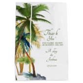 Palm Tree Beach Mariage moyen sac cadeau (Dos)