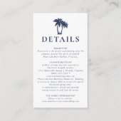 Palm Tree Beach nautische marine details behuizing Informatiekaartje (Voorkant)