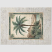  Palm Tree Beach Ocean Ephemera Decoupage Tissuepapier (Voorkant)