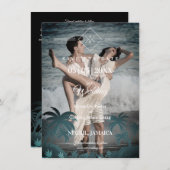 Palm Tree Beach Personalized Photo Engagement (Voorkant / Achterkant)