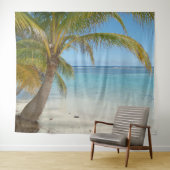 Palm Tree Beach Schilderachtig Oceaan landschap ac Wandkleed (In Situ (horizontaal))