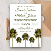 Palm Tree Beach Tropical moderne Invitation de mar