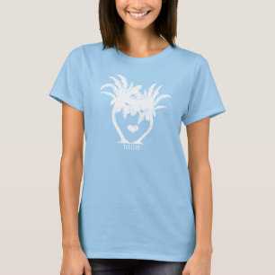 Palm Tree Beach Weddenschap T-shirt
