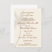 Palm Tree Beach Wedding Invitation (Devant / Derrière)
