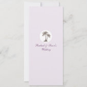 Palm Tree Beach Wedding Invitiation - slim Kaart (Achterkant)