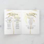 Palm Tree bestemming bruiloft gevouwen programma (Binnen)