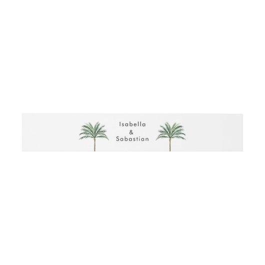 Palm Tree bestemming bruiloft Uitnodigingen Wikkel (Vlak)