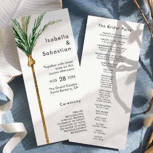 Palm Tree Bestemming Modern Wedding Flat Programma