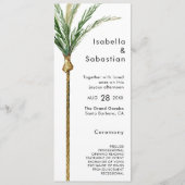 Palm Tree Bestemming Modern Wedding Flat Programma (Voorkant)