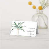 Palm Tree Bestemming Trouwplaats Kaart (Achterkant)