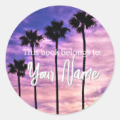 Palm Tree  Boek Sticker (Voorkant)