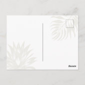 Palm Tree Botanical Typography Clean Save the Date Briefkaart (Achterkant)