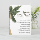 Palm Tree Boy Girl Bohemian Party Gender Neutral Kaart (Staand voorkant)