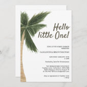 Palm Tree Boy Girl Bohemian Party Gender Neutral Kaart (Voorkant / Achterkant)