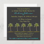 Palm Tree Bridal Shower-uitnodiging Kaart (Voorkant / Achterkant)