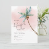 Palm Tree Bridesmaitres déjeuner Invitation (Debout devant)