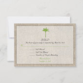 Palm Tree & Burlap Beach Wedding RSVP (Devant)