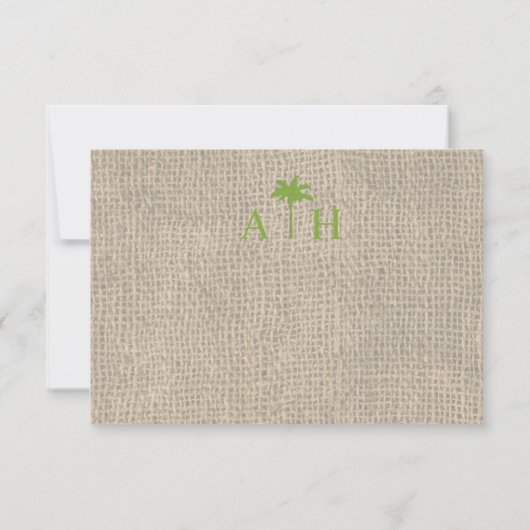 Palm Tree & Burlap Beach Wedding RSVP (Dos)