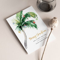 Palm Tree Business Logo Kerstvakantie Kaart
