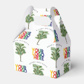 Palm Tree Business Logo Vakantie Kerst Kaart Bedankdoosjes (Achterkant)